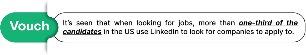 US use LinkedIn to look for companies to apply to. (Vouch)